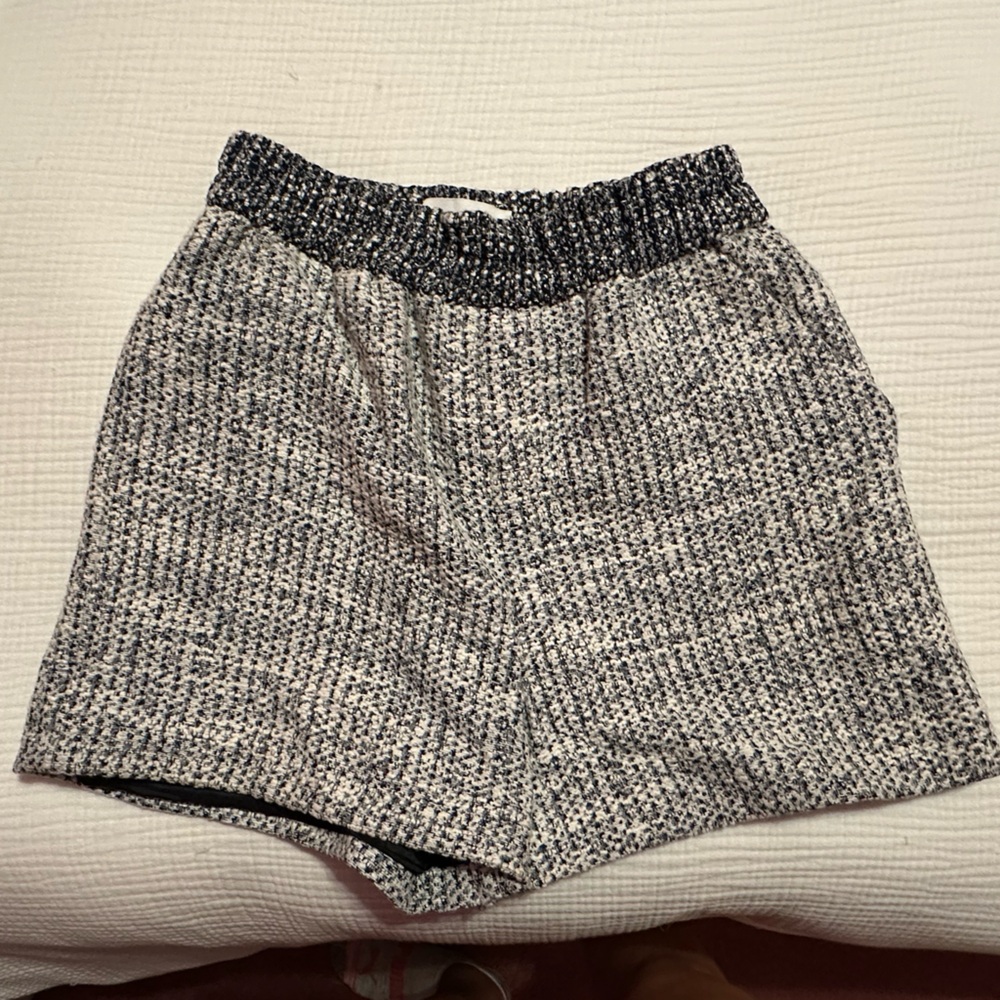 Claudie Pierlot Blue and White Tweed Shorts